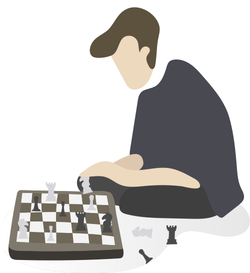 Gentleman playing chess